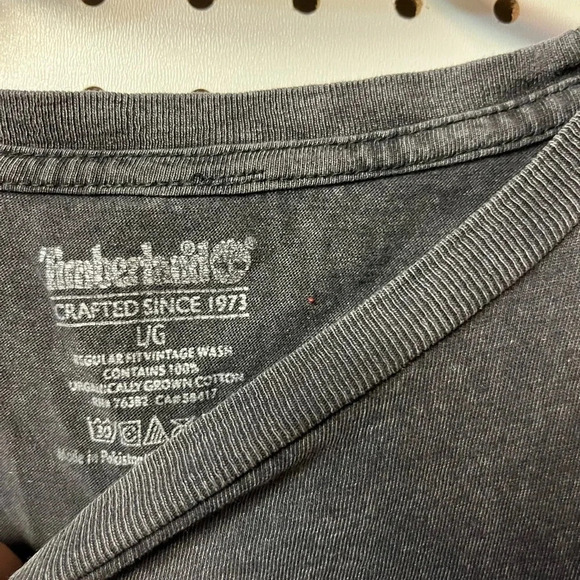 Mens Timberland Grey  short sleeve Shirt mens Size Large - Picture 2 of 2